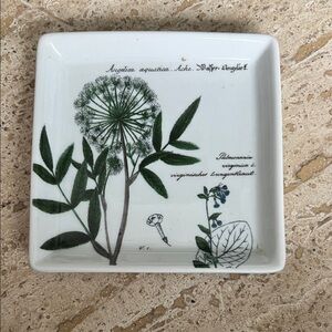 RARE Dandelion Square Ceramic Dish